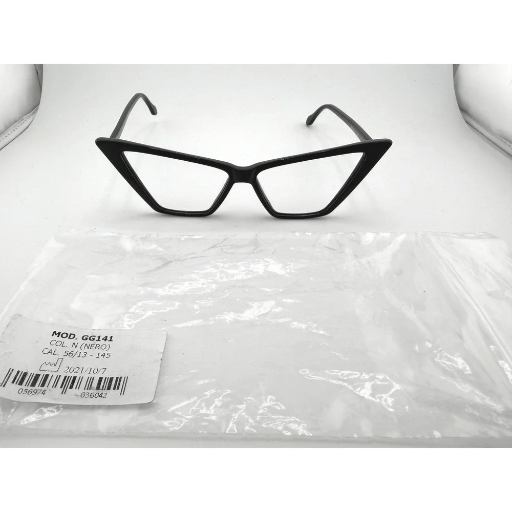 Germano Gambini i leggeri Black Cat Eye Eyeglasses GG141 56-13-145 Italy